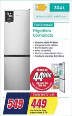 Hisense - FCN300ACE Frigorifero Con Congelatore Libera Installazione 304 L E Acciaio Inossidabile