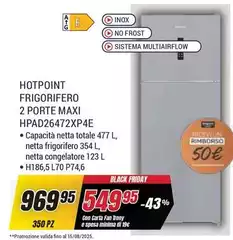 Hotpoint - Frigorifero 2 Porte Maxi Hpad26472xp4e
