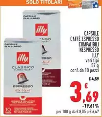 Illy - Capsule Caffè Espresso Compatibili Nespresso