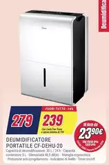 Comfeè - CF-DEHU-20 Deumidificatore 3 L 46 dB 440 W Bianco