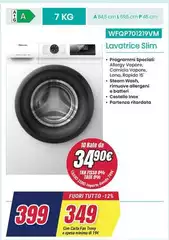 Hisense - Lavatrice Slim WFQP701219VM