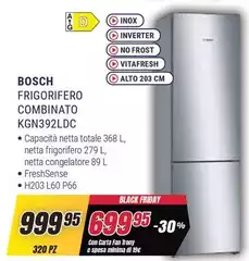Bosch - Frigorifero Combinato KGN392LDC