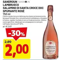 Sandròun - Lambrusco Salamino Di Santa Croce DOC Spumante Rosé