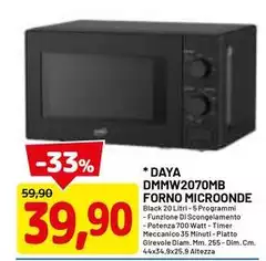 Daya -  Dmmw2070mb Forno Microonde