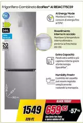 Samsung - Frigorifero Combinato EcoFlex AI RB34C75CS9