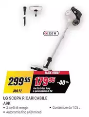 LG - Scopa Ricaricabile A9k