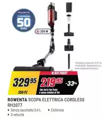 Rowenta - Scopa Elettrica Cordless RH2077