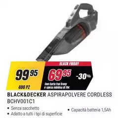 Black & Decker - Aspirapolvere Cordless BCHV001C 1