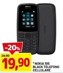 Select - Nokia 105 Black Telefono Cellulare