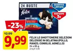 Felix -  Le Ghiottonerie Selezioni Deliziose In Gelatina (Pollo, Manzo, Coniglio, Agnello)