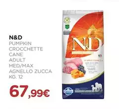 N&D - Pumpkin Crocchette Cane Adult Med/Max Agnello Zucca