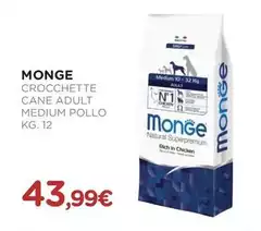 Monge - Crocchette Cane Adult Medium Pollo