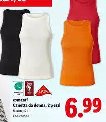 Esmara - Canotta Da Donna, 2 Pezzi