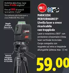 Parkside Performance - Livella Laser A Croce Ricaricabile Con Treppiede