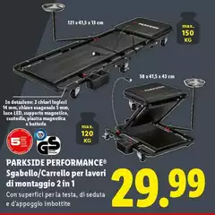 Parkside Performance - Sgabello/Carrello Per Lavori Di Montaggio 2 In 1
