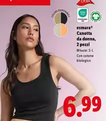 Esmara - Canotta Da Donna, 2 Pezzi