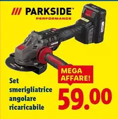 Parkside - Set Smerigliatrice Angolare Ricaricabile