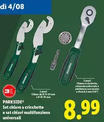 Parkside - Set Chiave A Cricchetto O Set Chai Multifunzione Universali