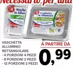 Vaschetta Alluminio