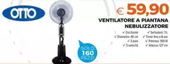 Otto - Ventilatore A Piana Nebulizzatore