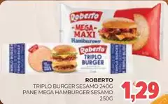Roberto abate - Triplo Burger Sesamo 240g Pane Mega Hamburger Sesamo