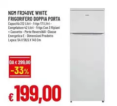 Ngm - FR240VE White Frigorifero Doppia Porta