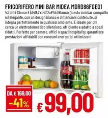 Midea - Frigorifero Mini Bar MDRD86FGE01