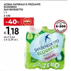 San Benedetto - Acqua Naturale O Frizzante Ecogreen