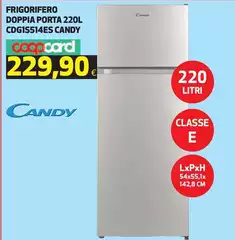 Candy - Frigorifero Doppia Porta 220L CDG15514ES