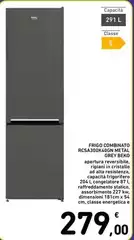 Grey - Frigo Combinato Recsa300kachon Metal