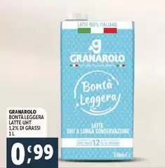 Granarolo - Bontà Leggera Latte UHT