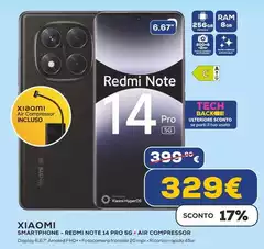 Xiaomi - Smartphone Redmi Note 14 Pro 5G + Air Compressor