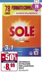 Sole - Detersivo In Polvere Per Lavatrice