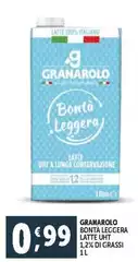 Granarolo - Bontà Leggera Latte UHT 1,2% Di Grassi