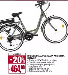 Denver - Bicicleta A Pedalata Assistita
