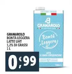 Granarolo - Bontà Leggera Latte Uht 1,2% Di Grassi