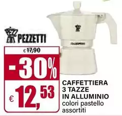 Pezzetti - Caffettiera 3 Tazze In Alluminio