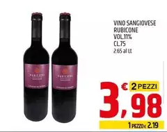 Vino Sangiovese Rubicone Vol.11%