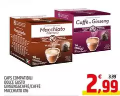 Caps Compatibili Dolce Gusto Ginseng&Caffè/Caffe Macchiato 