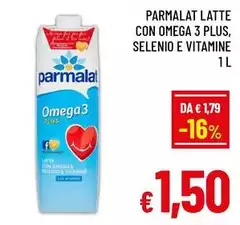 Parmalat - Latte Con Omega 3 Plus, Selenio E Vitamine