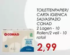 Conad - Carta Igienica Salvaspazio