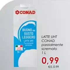 Conad - Latte UHT Parzialmente Scremato