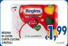 Regina - Carta Cucina 3 Rotoli