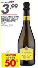 Tenuta ca' vescovo - Spumante Brut Ribolla Gialla