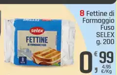 Selex - 8 Fettine Di Formaggio Fuso