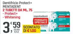 Mentadent - Dentifricio Protect+ 2 Tubetti Da Ml. 75