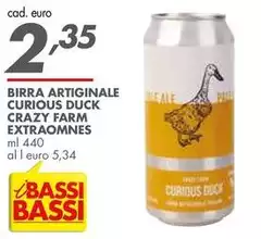 Duck - Birra Artiginale Curious  Crazy Farm Extraomnes