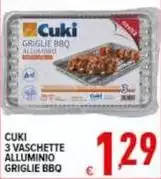 Cuki - 3 Vaschette Alluminio Griglie Bbq