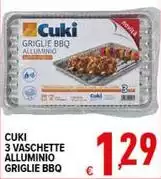 Cuki - 3 Vaschette Alluminio Griglie Bbq