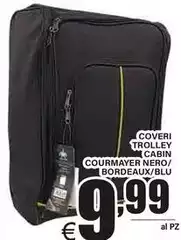Coveri -  Trolley Cabin Courmayer Nero/Bordeaux/Blu